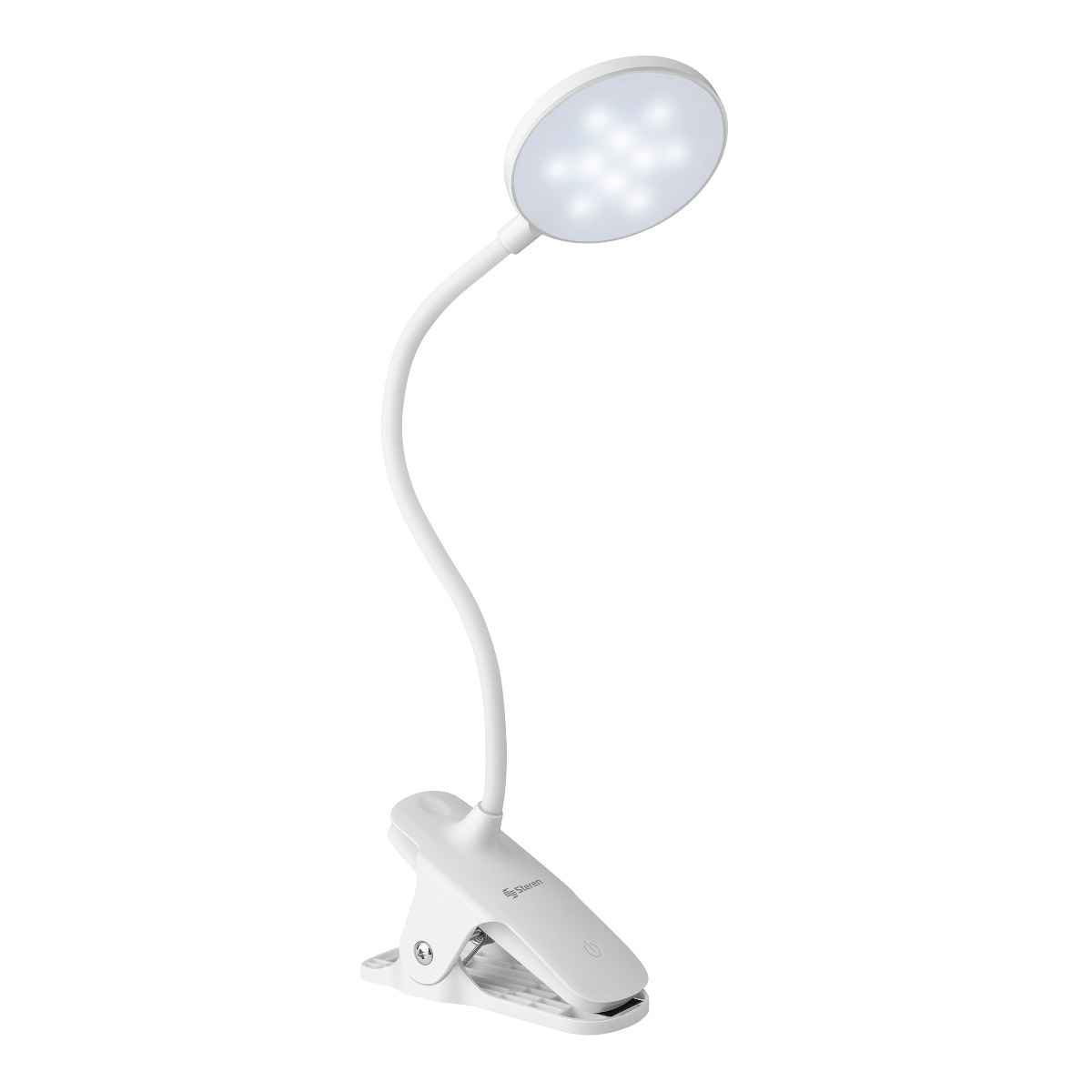 Foto 2 pulgar | Lámpara Led Steren Lam-091 color Blanco de Luz Fría/Neutra/Cálida con Cuello Flexible Pinza y Batería Recargable