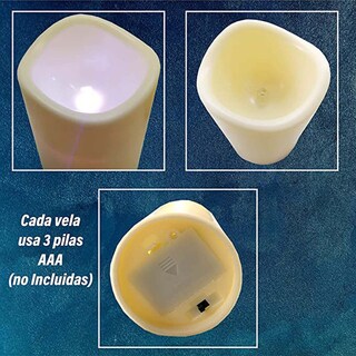 Foto 3 | Velas Led Parpadeantes Chic Fantasy Multicolor con Control Remoto 3 Piezas de Colores Cálidos y Fríos