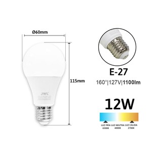 Foto 2 | Paquete de 4 Focos Led Jla4-12 tipo Bulbo Omnidireccional de 12 w Luz Cálida