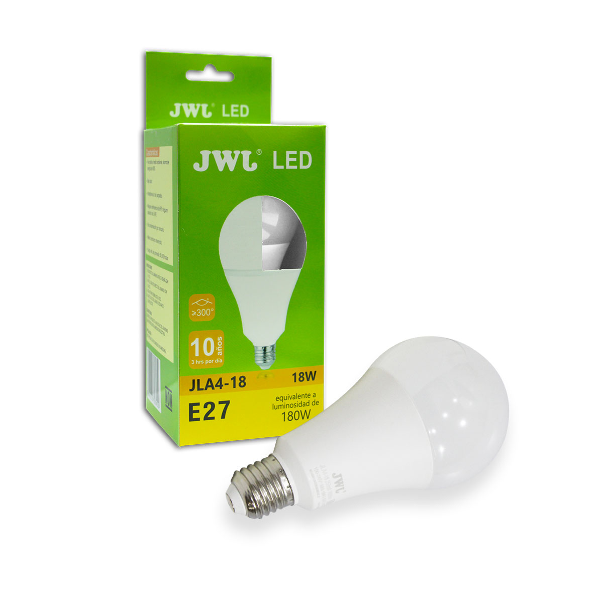 Paquete de 2 Focos Led Jla4-18 tipo Bulbo Omnidireccional de 18 w Luz Cálida