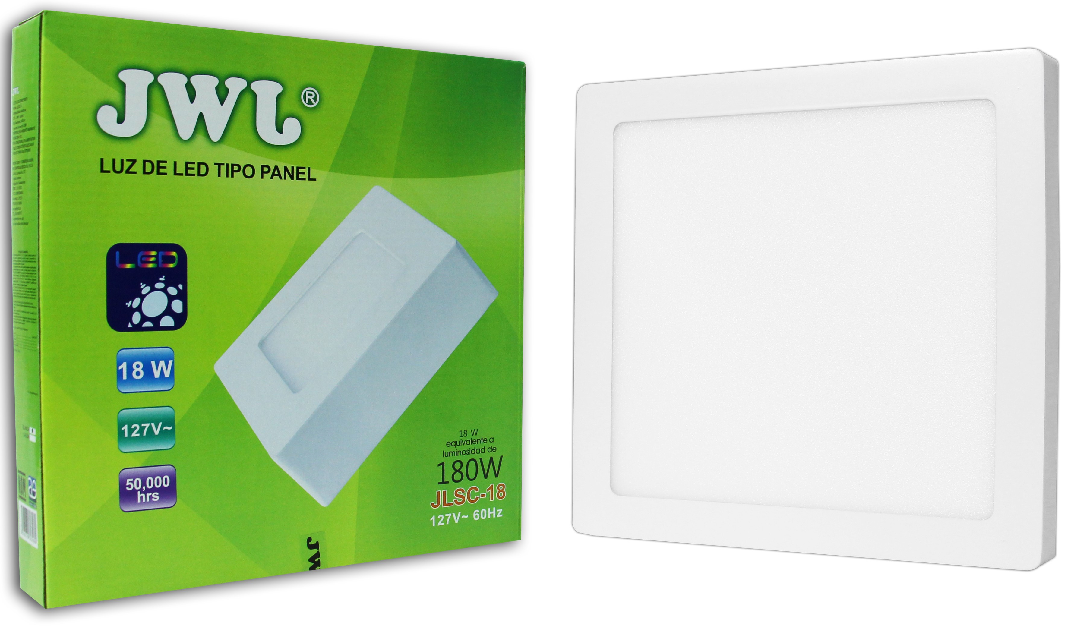 Luminaria de Led de Sobreponer Cuadrado 18w Luz Blanca Jlsc-18b