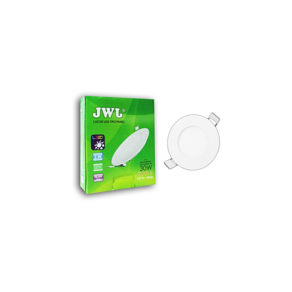 Paquete 2 Lámparas Led Jwj JLPR-3C de 3w Empotrables Redonda Luz Cálida $132