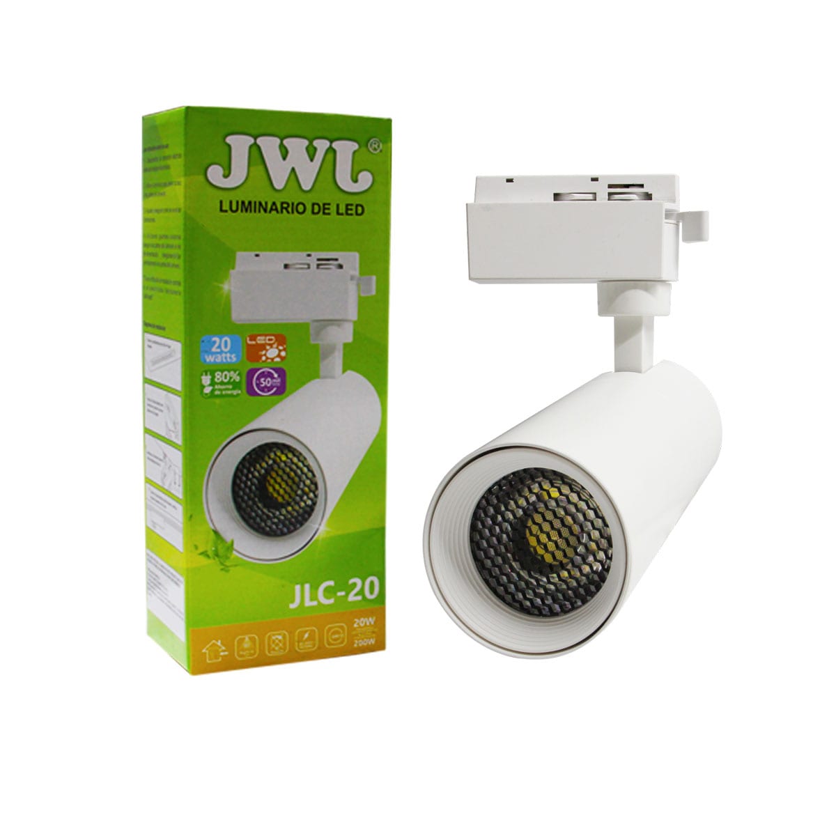 Luminaria de LED para Riel Dirigible JWJ Jlc20bb de 20w Luz Blanca $565