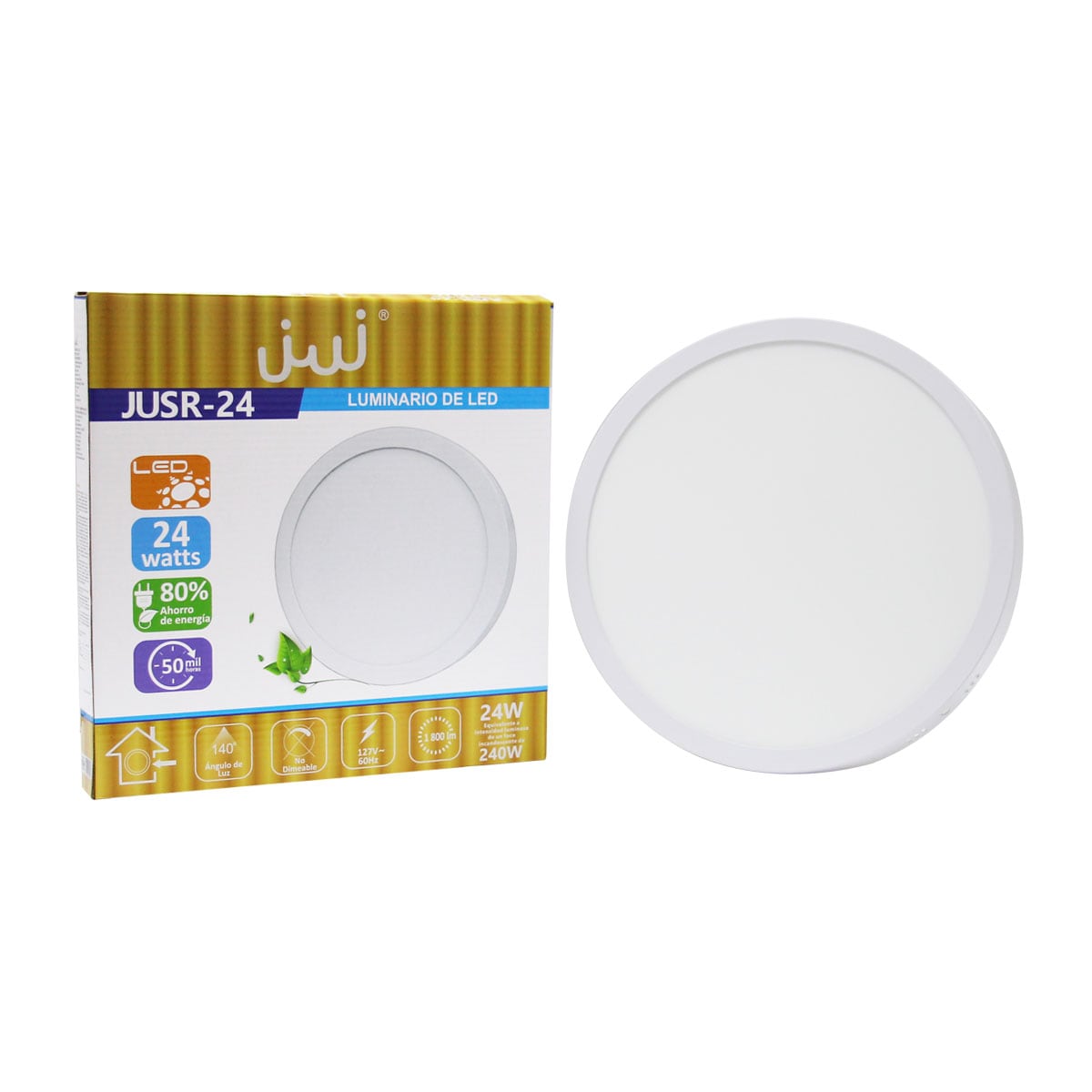 Luminaria Led de Sobreponer Redondo Luz Blanca 24w Jwj Jusr-24 $125