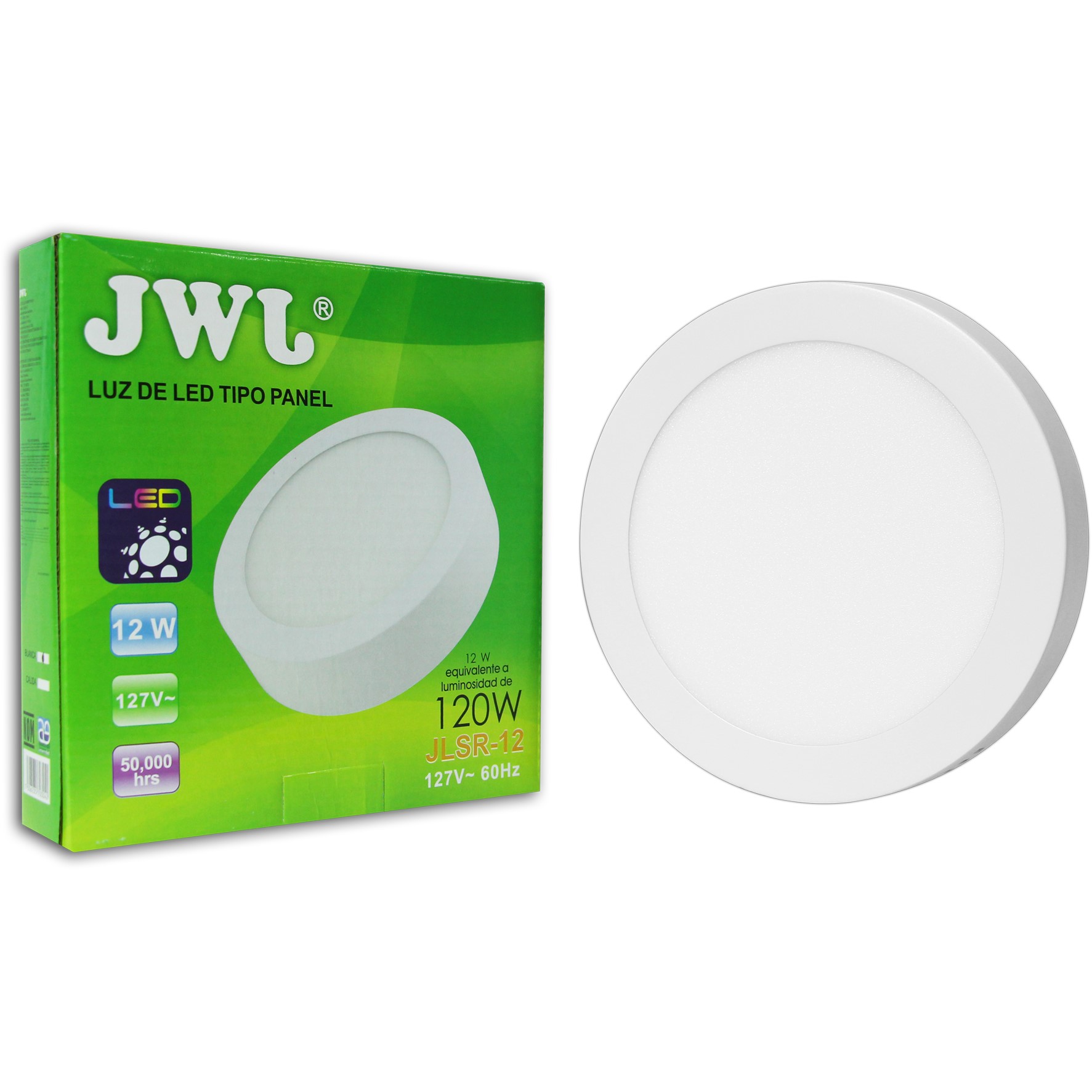 Luminaria Led de Sobreponer Redondo 12w Jwj Jlsr-12c Luz Cálida