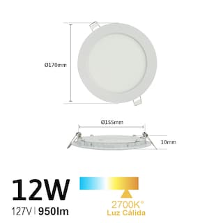 Foto 3 | Luminaria Led Empotrable 12w Jwj Jlpr-12c Luz Cálida