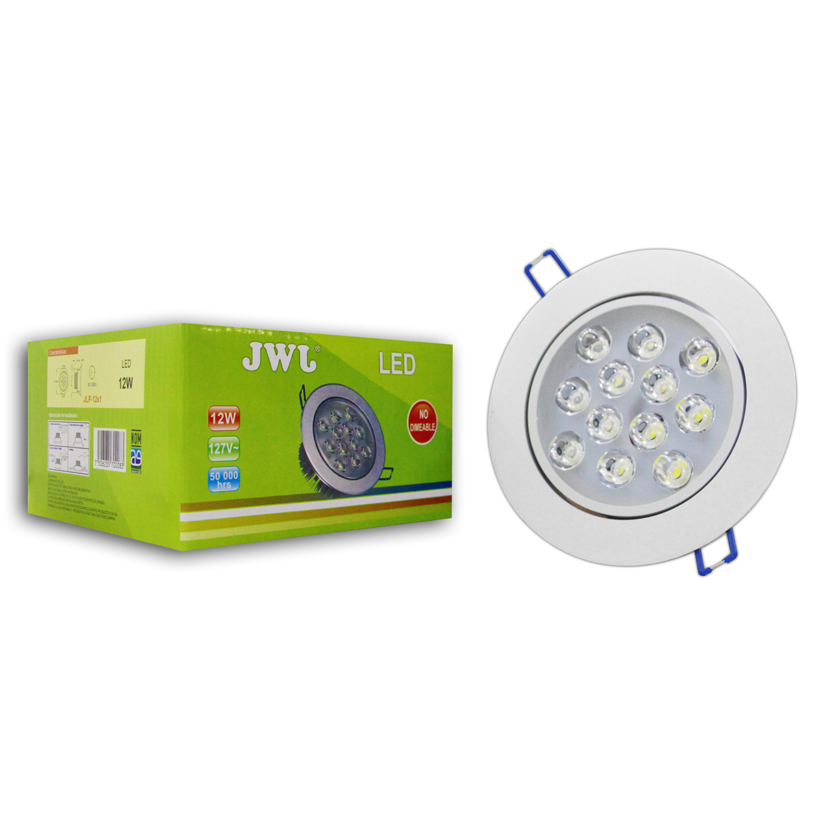 Luminaria Led Empotrable Dirigible 12w Jwj Jlp-12x1CB Luz Cálida