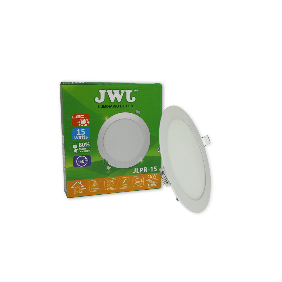 Luminaria Led Empotrable 15w Jwj Jlpr-15c Luz Cálida