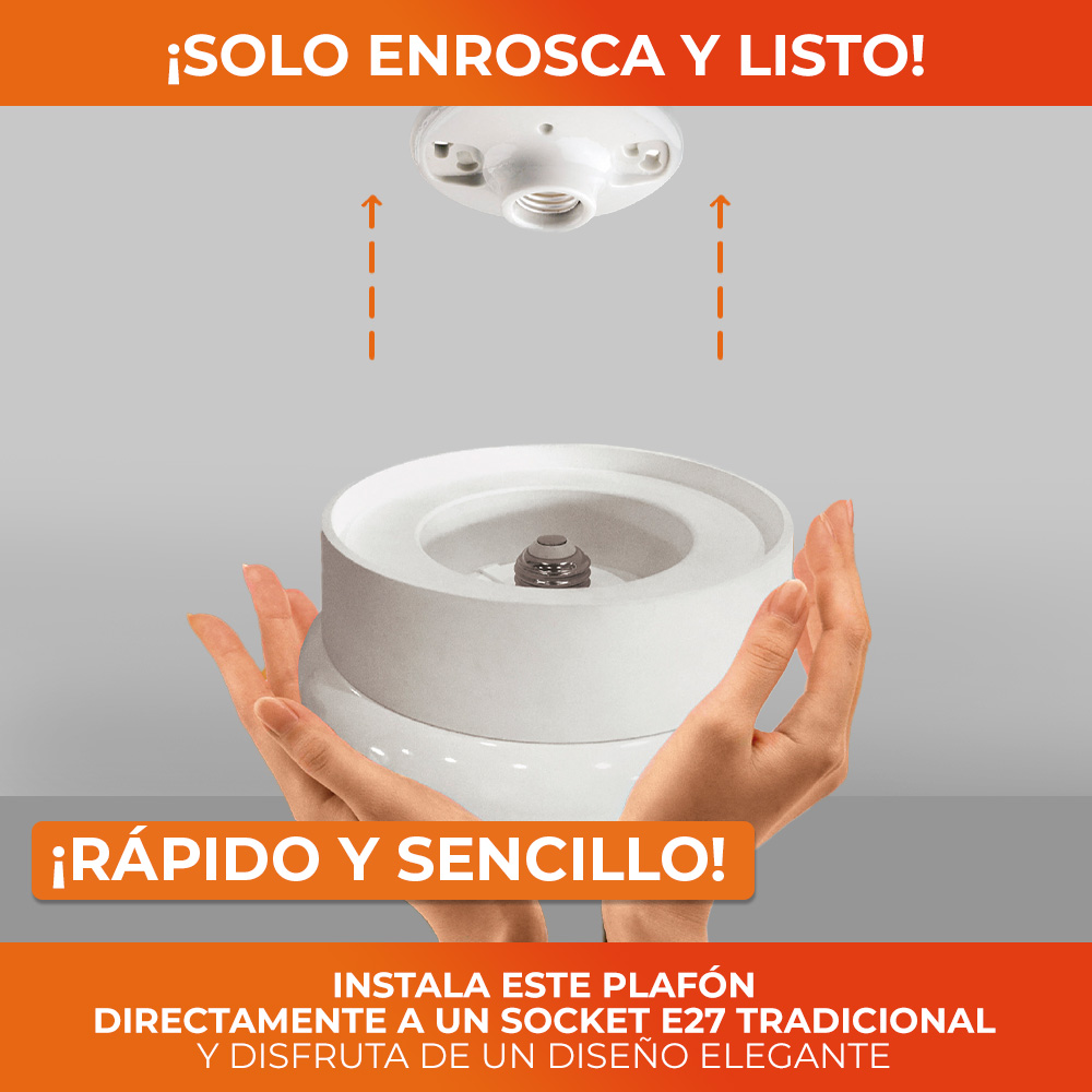 Foto 6 pulgar | Lámpara de Interior Led Tecnolite 13 W Luz de Día Base E27 Conexión Directa al Socket
