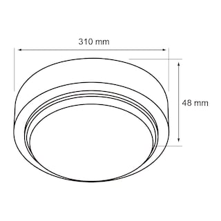 Foto 5 | Lámpara de Interior Led para Sobreponer Tecnolite color Blanco de 20 W Luz Suave Cálida