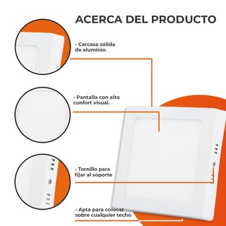 Foto 5 | Lámpara de Interior Led para Sobreponer 12 W Luz Suave Cálida Tecnolite color Blanco