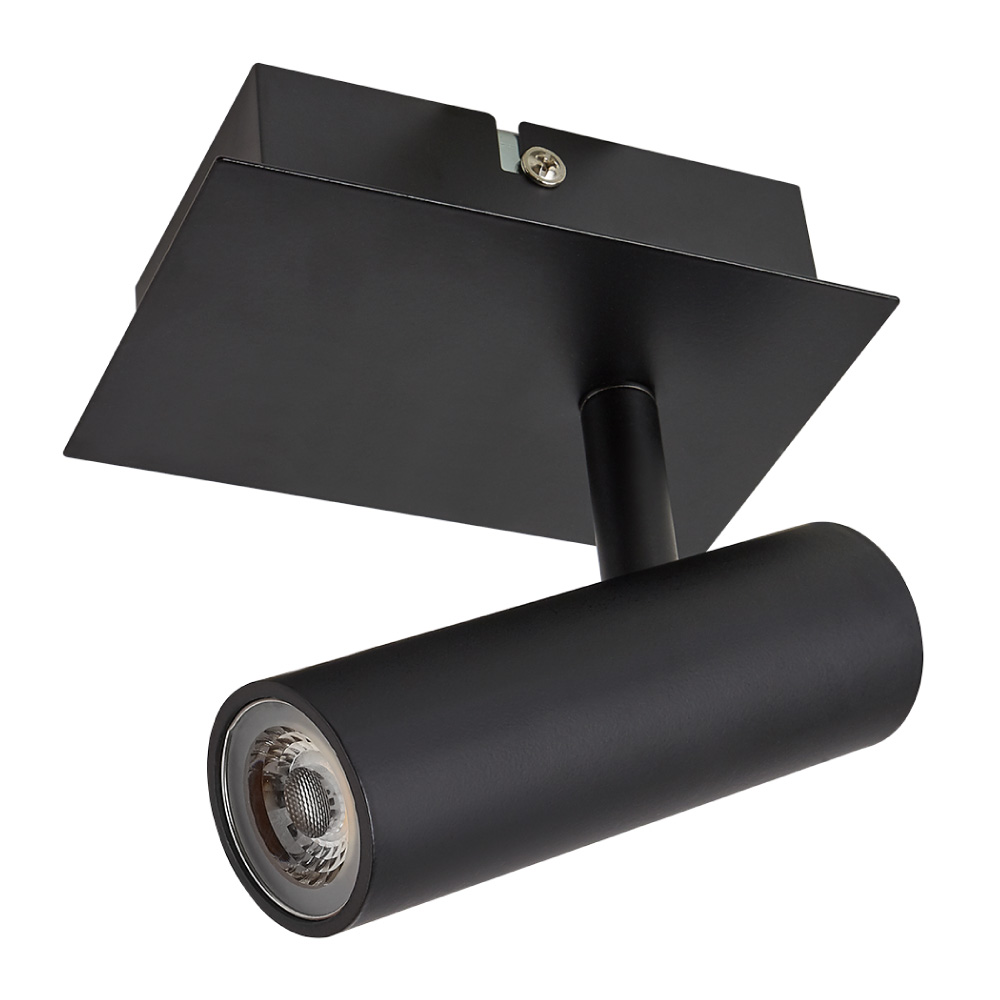 Lámpara de Interior Spot Led para Sobreponer 6 W Luz Suave Cálida Dirigible Tecnolite color Negro
