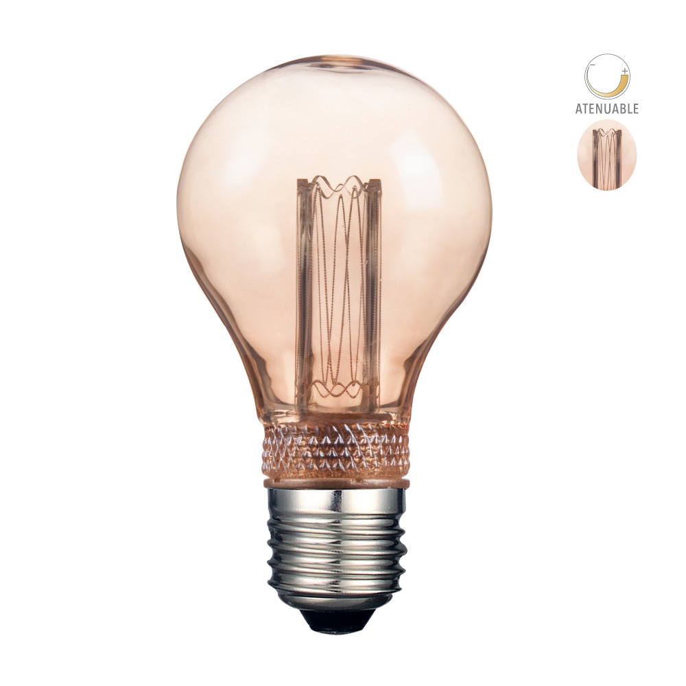 Foco Led Vintage Atenuable 2.3 W Luz Suave Cálida Base E27 Tecnolite color Amarillo