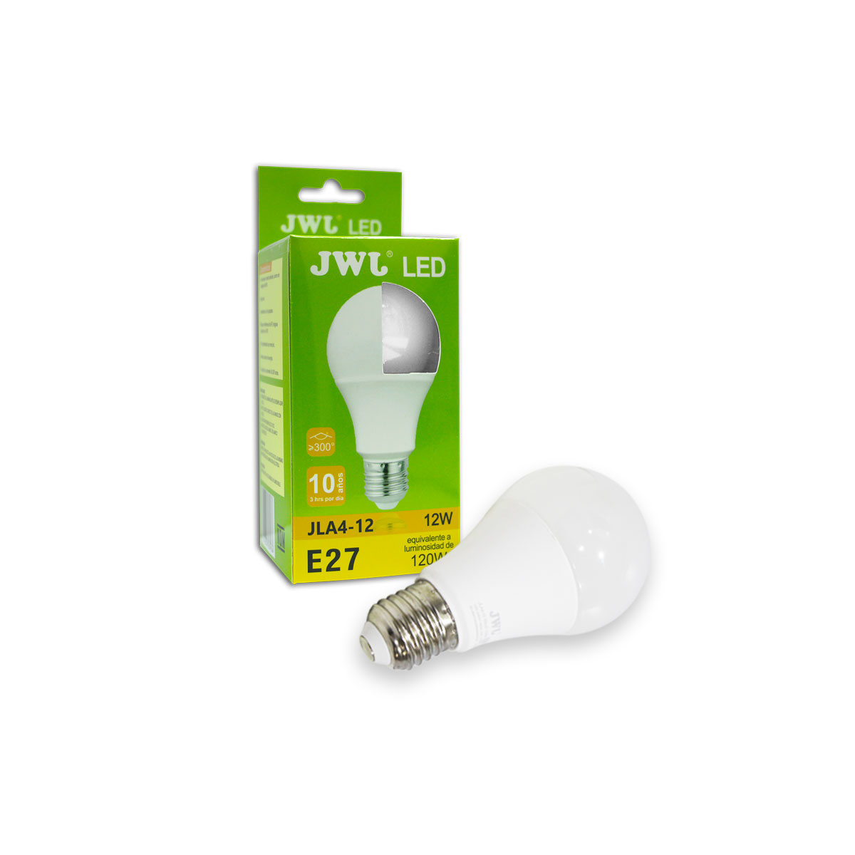 Paquete 10 Focos Led Jwj Jla4-12 Tipo Bombilla 12w Luz Blanca