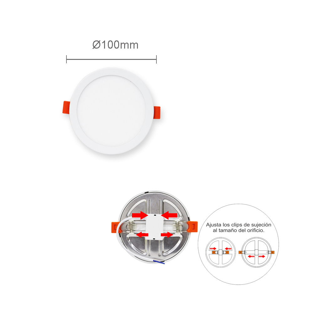 Foto 3 pulgar | Paquete 10 Lámparas Led Jwj Jlpr-6a Redondas Empotrables Ajustables 6w Luz Blanca