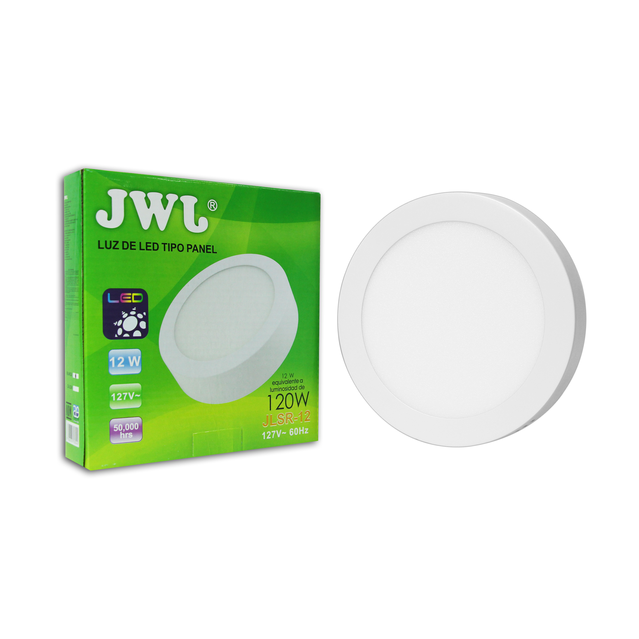 Paquete 10 Lámparas Led Jwj Jlsr-12 Redondas para Sobreponer 12w Luz Cálida