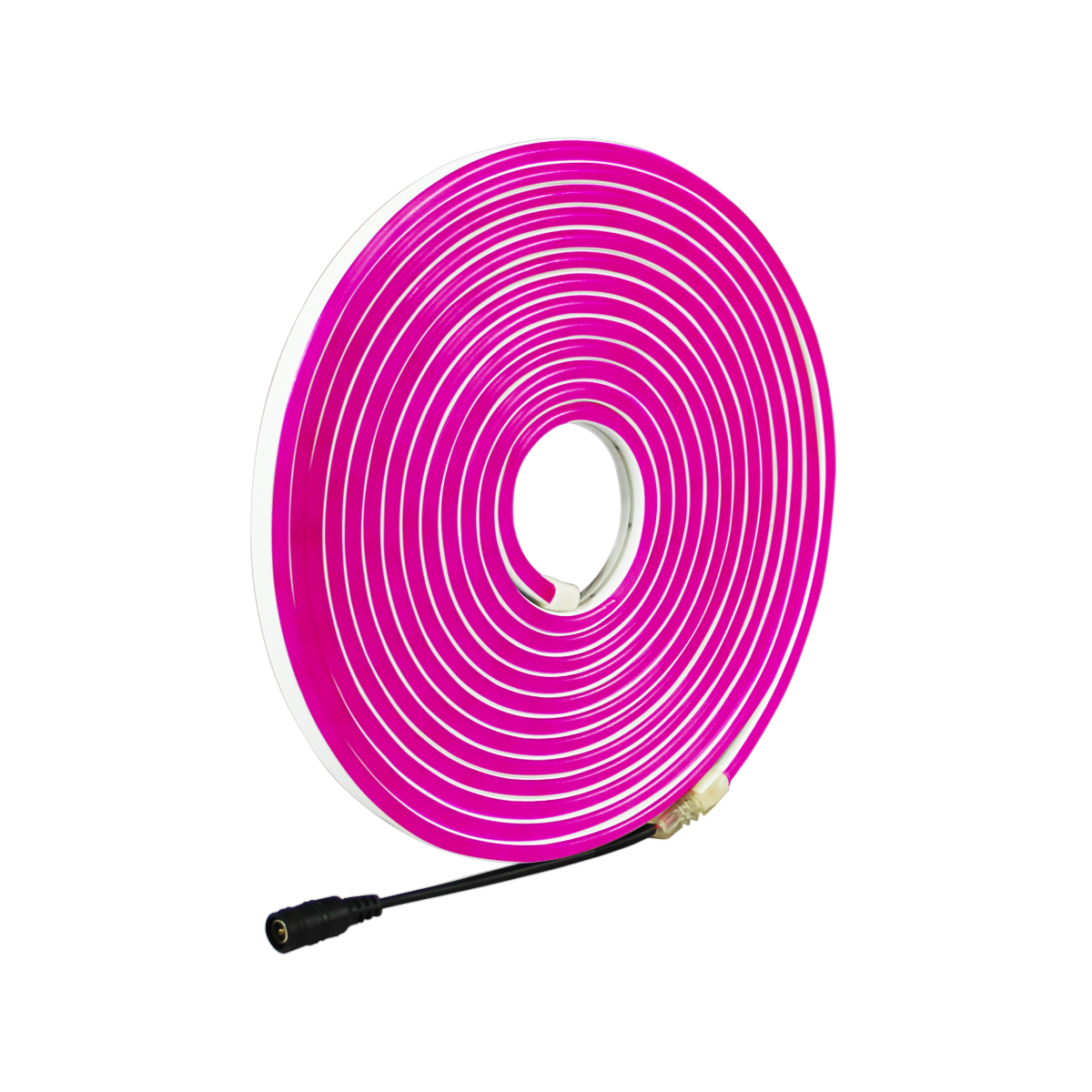 Tira de Luz Led Neón Jwj Junf-2835 color Rosa de 5 m Luz con Transformador