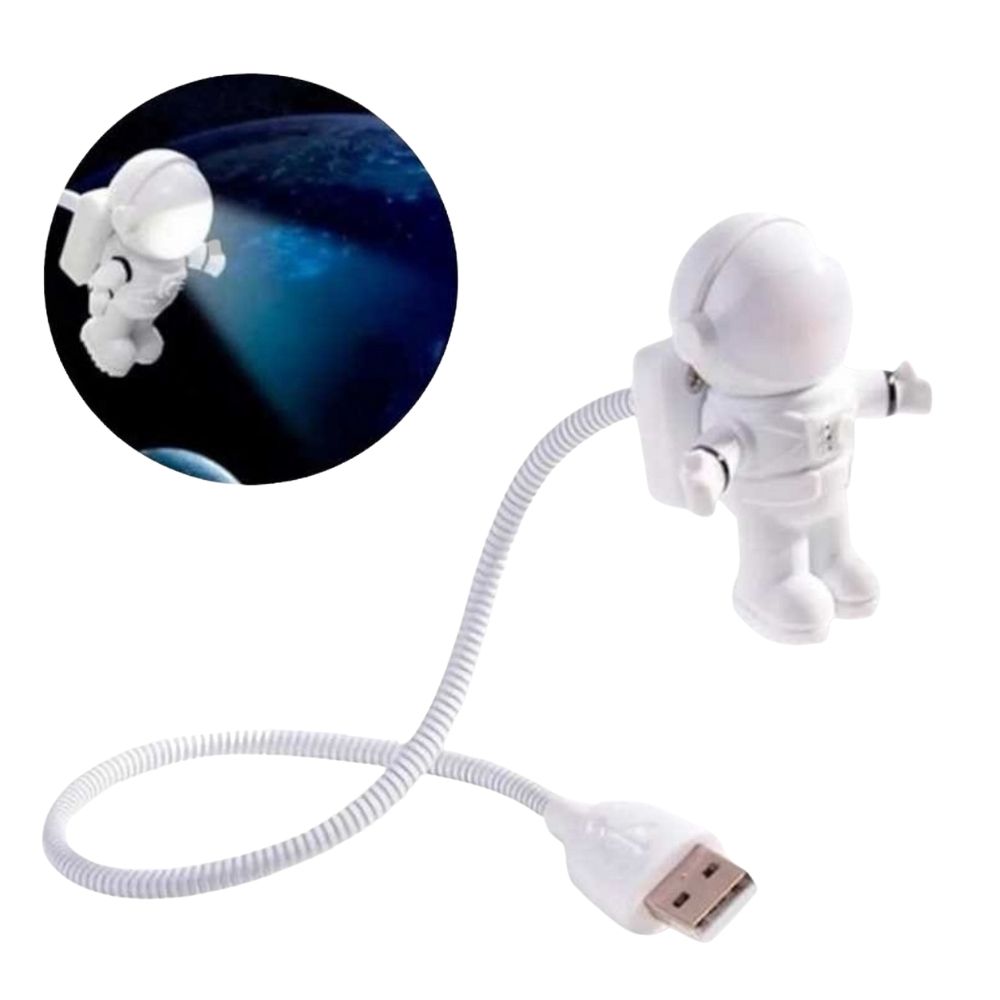 Foto 4 pulgar | Lámpara Led USB Astronauta Mango Flexible