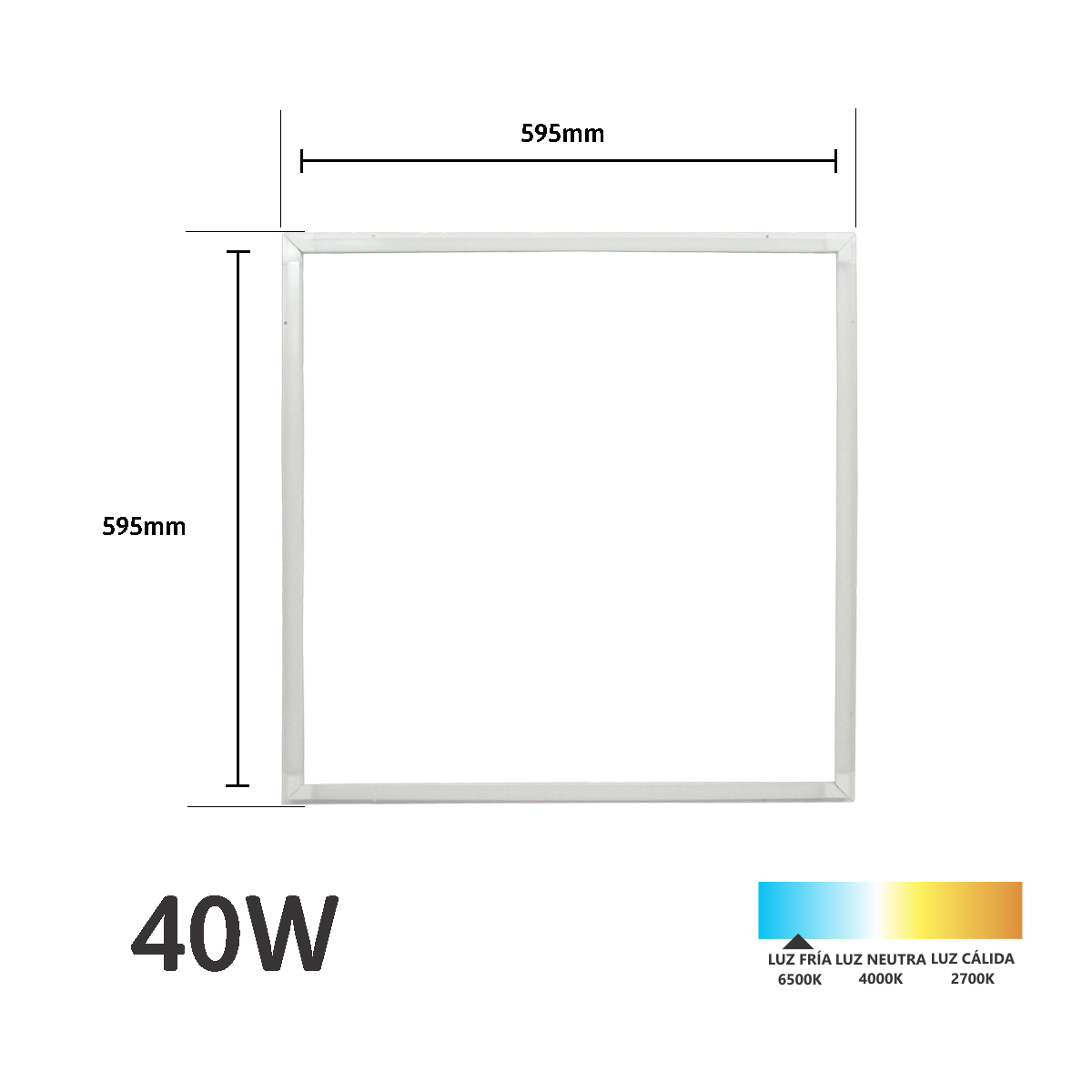 Foto 3 pulgar | Luminaria Led Tipo Marco Luminoso Jwj Jlpp40m color Blanco de 40w