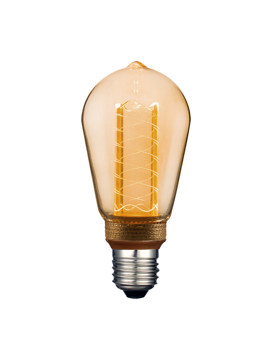 Foto 2 pulgar | Foco Led Vintage Tecnolite 3DST64LEDFT20VAc color Amarillo Luz Suave Cálida Base E27 Atenuable 3.5 W