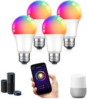 Foto 2 | Paquete de 4 Focos Inteligentes Wifi Multicolor y Luz Blanca Fría y Cálida Bombilla Inteligente Rgb y Luz Blanca