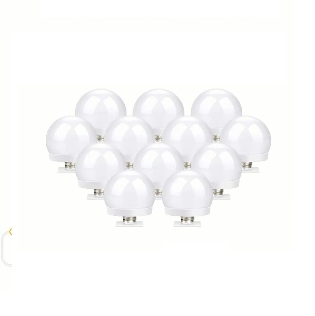 Focos Led Malubero Regulables para Espejo de Tocador color Blanco 12 Piezas