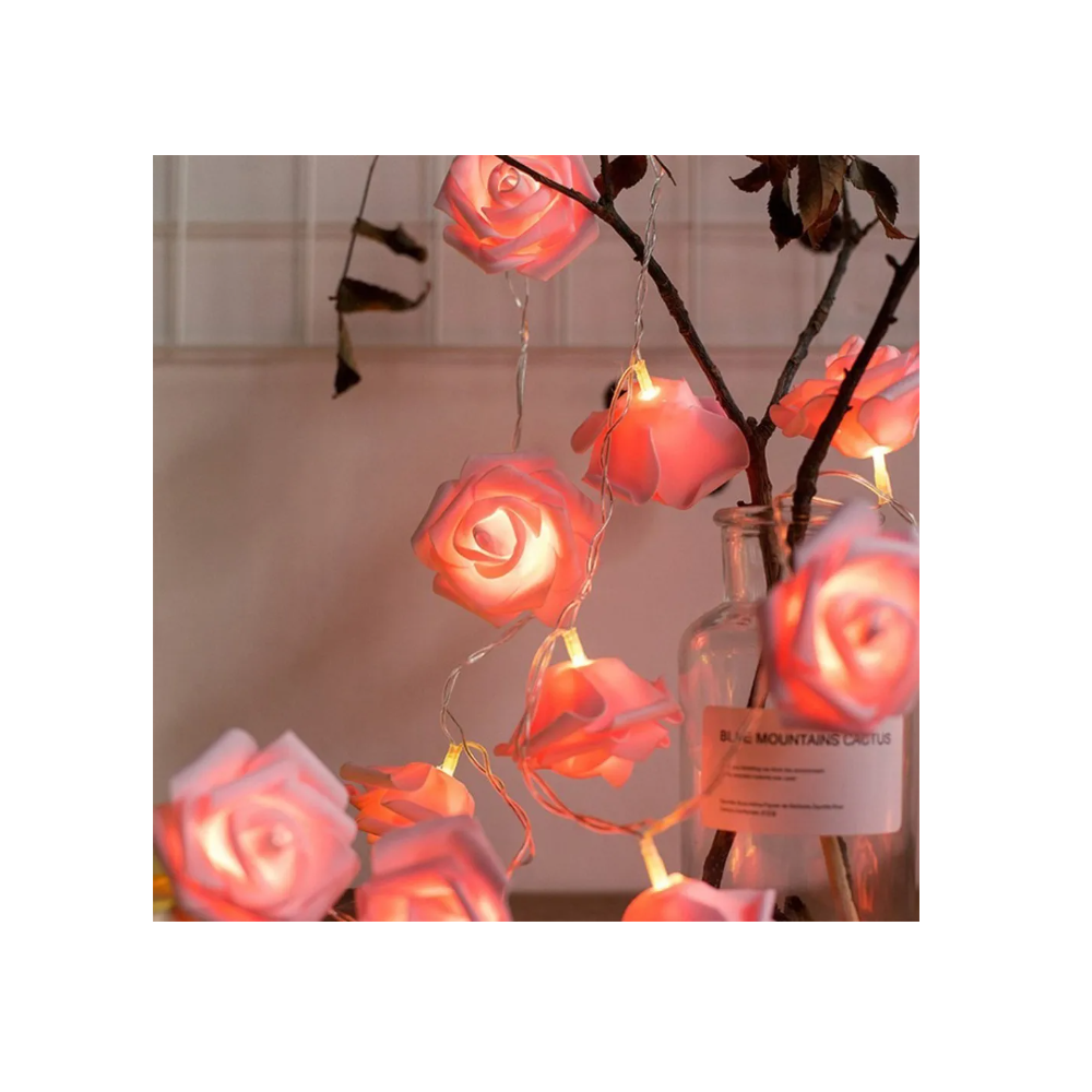 Foto 4 pulgar | Cadena de Luz Decorativa Led Flor Rosas Malubero color Rosa