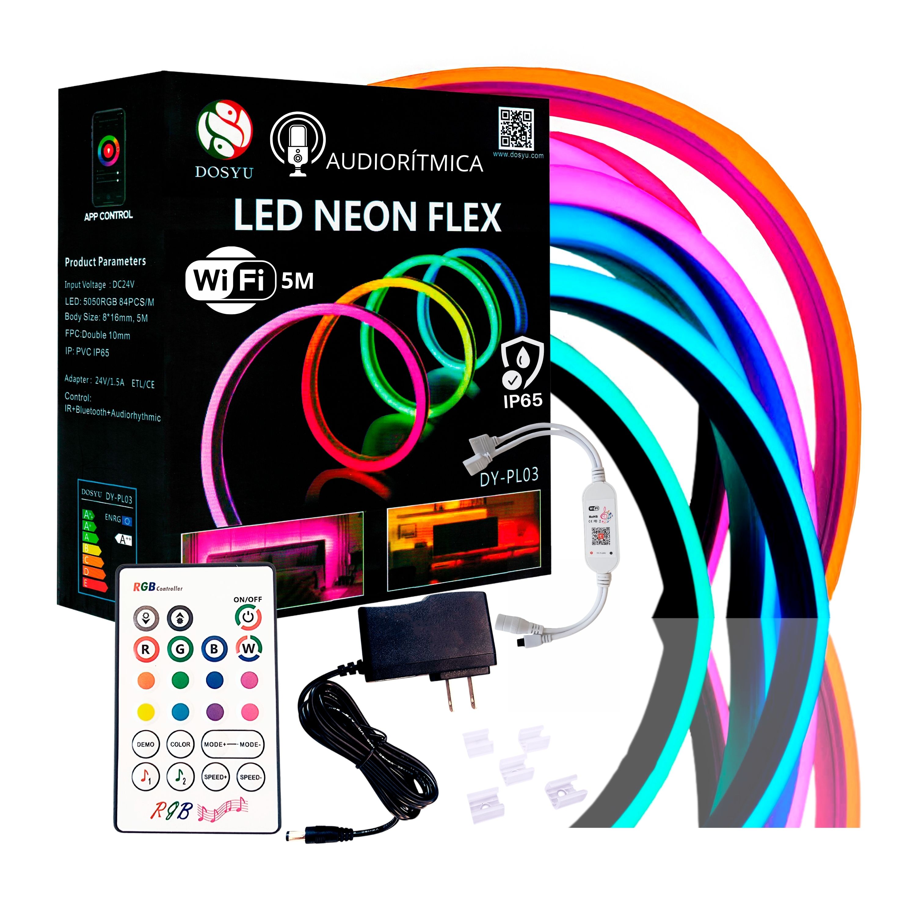 Foto 1 | Tira de Led Neón con Wifi Dosyu Dy-pl03 Multicolor