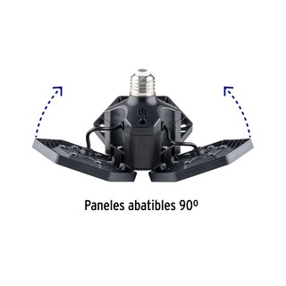 Foto 3 | Luminario De Led 65 W, Aluminio Con 3 Paneles Abatibles, Volteck, Color Negro