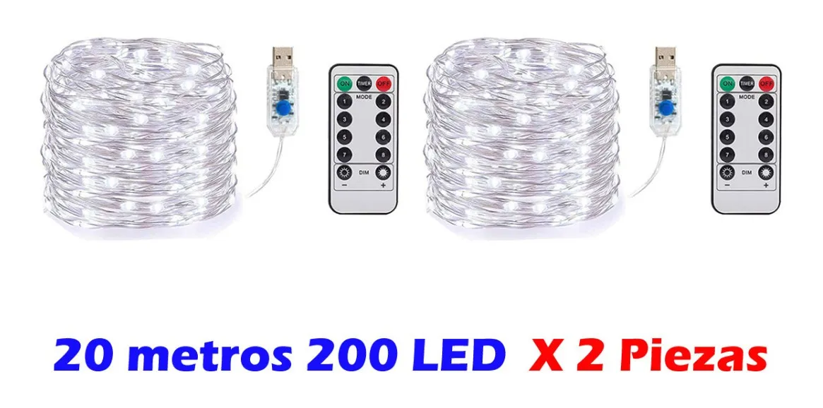 Foto 4 pulgar | Luces Led de 20 m Malubero 2 Piezas