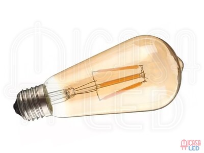 Foto 2 | Focos Led Vintage Hee ST64 color Transparente 2 Piezas