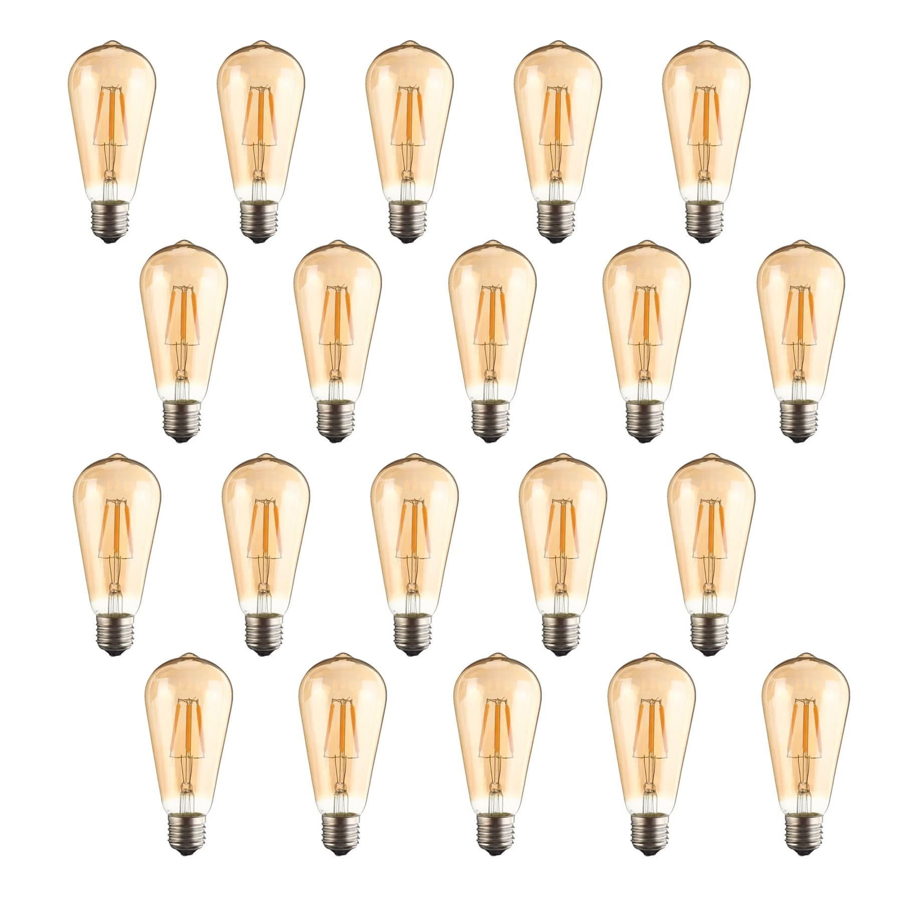 Foco LED Vintage tipo Edison Bulbo HEE St64 4w Luz Cálida Transparente 20 piezas $2,000