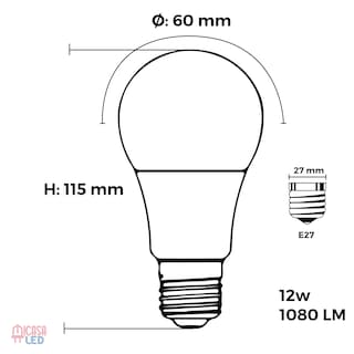 Foto 6 | Foco Led 12w Tipo Bombilla Hee Luz Cálida 2 Piezas