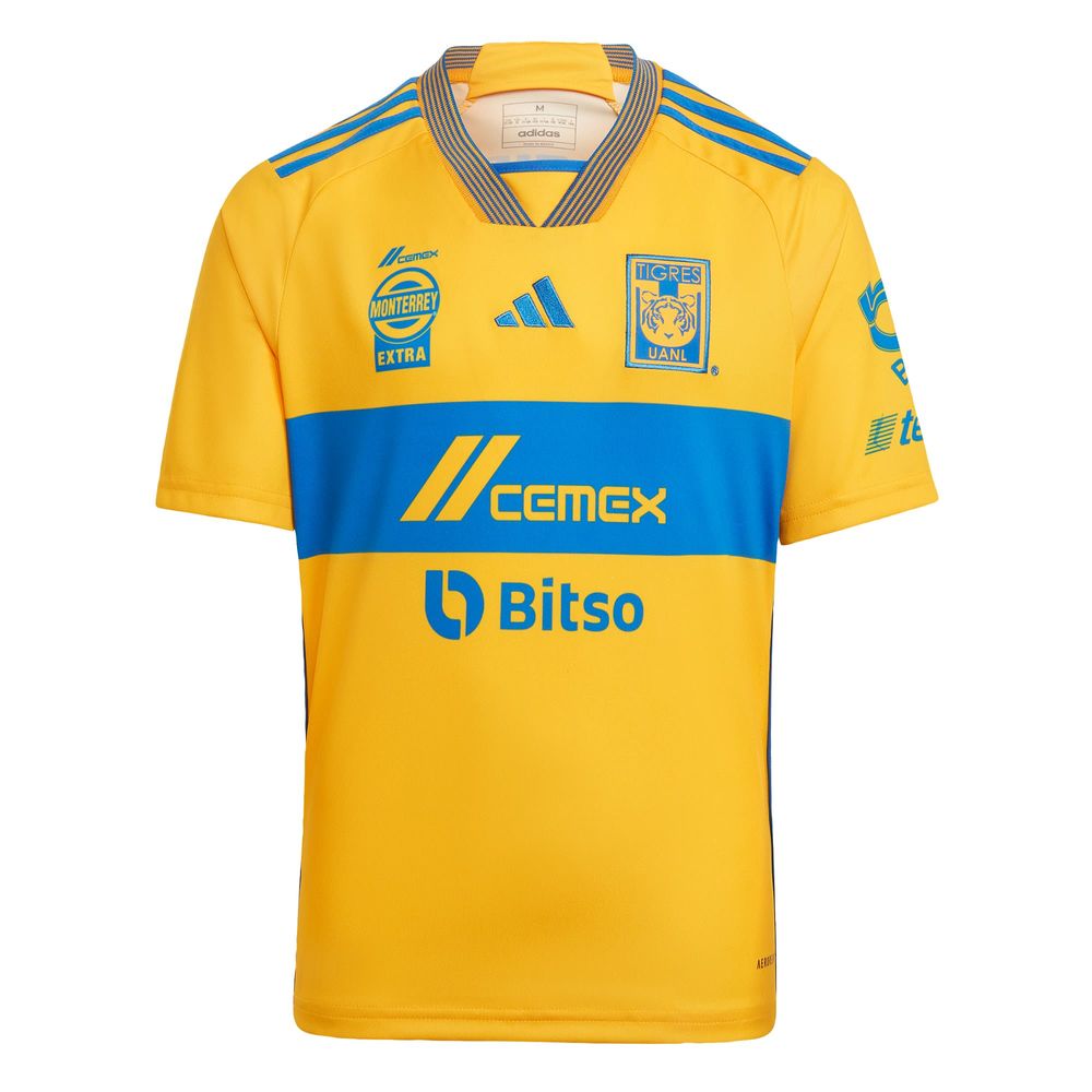 Jersey Adidas Titular Tigres Uanl 23/24 Amarillo para Niño