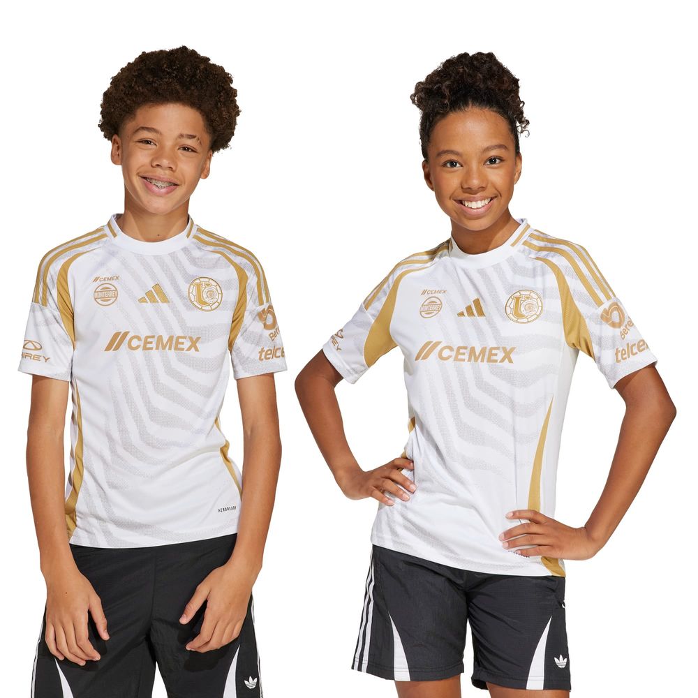 Foto 3 | Jersey Niño Tigres Tercero Uanl 24/25 Adidas Blanco Niños