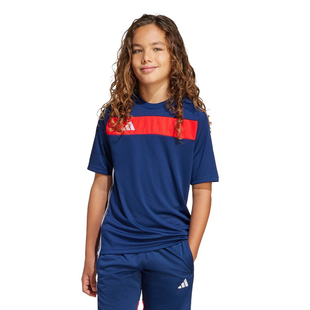 Foto 3 pulgar | Playera Tiro 25 Essentials Kids Adidas Azul para Niños