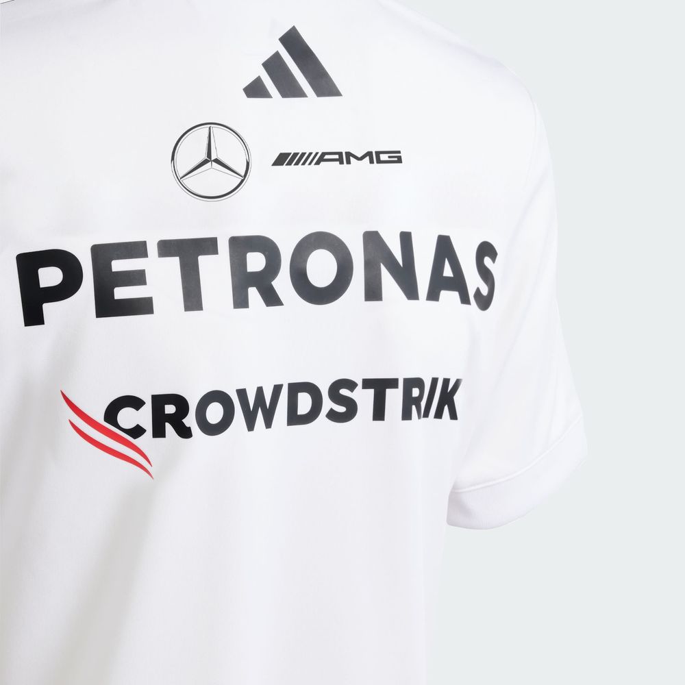 Playera Mercedes - Amg Petronas Formula One Team Driver Adidas Blanco Niños