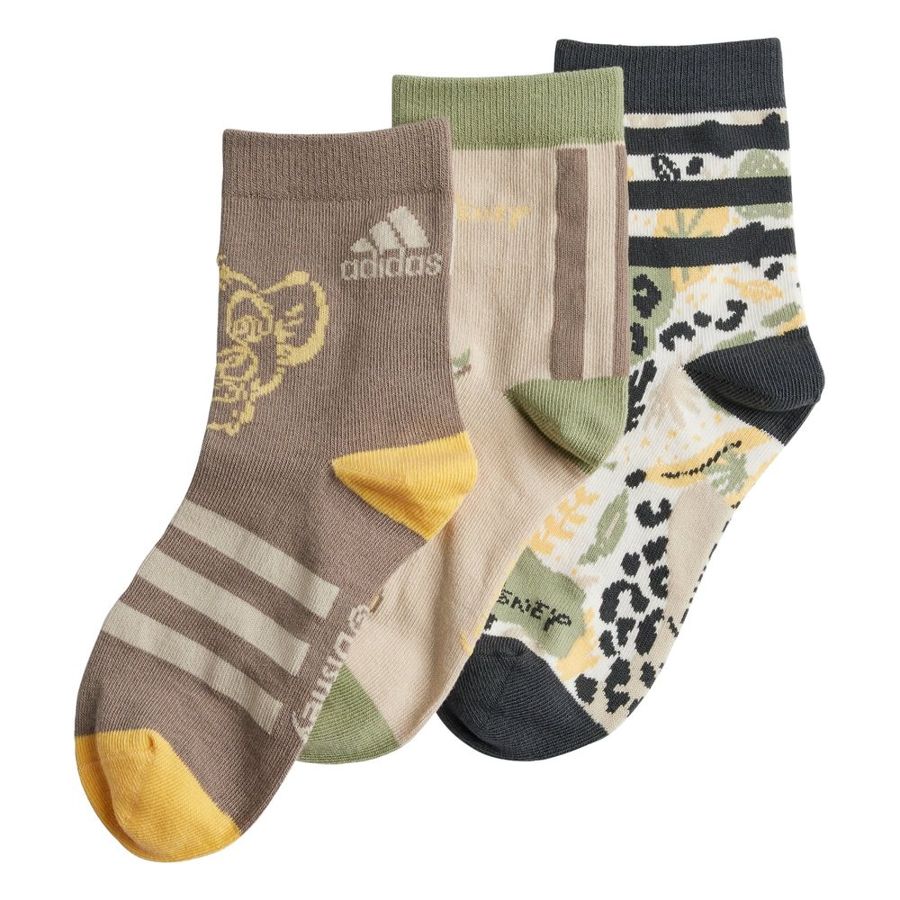 Foto 2 pulgar | Calcetines Adidas Disney Lion King 3 Pares Adidas Café Niños