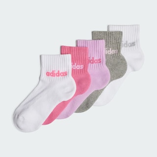 Foto 3 | Calcetines Lineales Al Tobillo 5 Pares Para Niños Adidas Blanco Niños