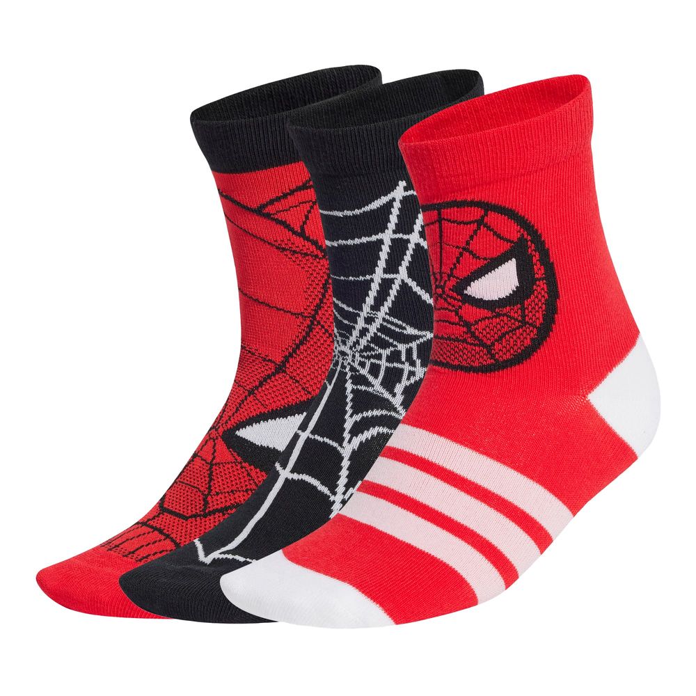 Foto 2 pulgar | Calcetines Adidas X Marvel Spider-man 3 Pares Niños Adidas Rojo Niños