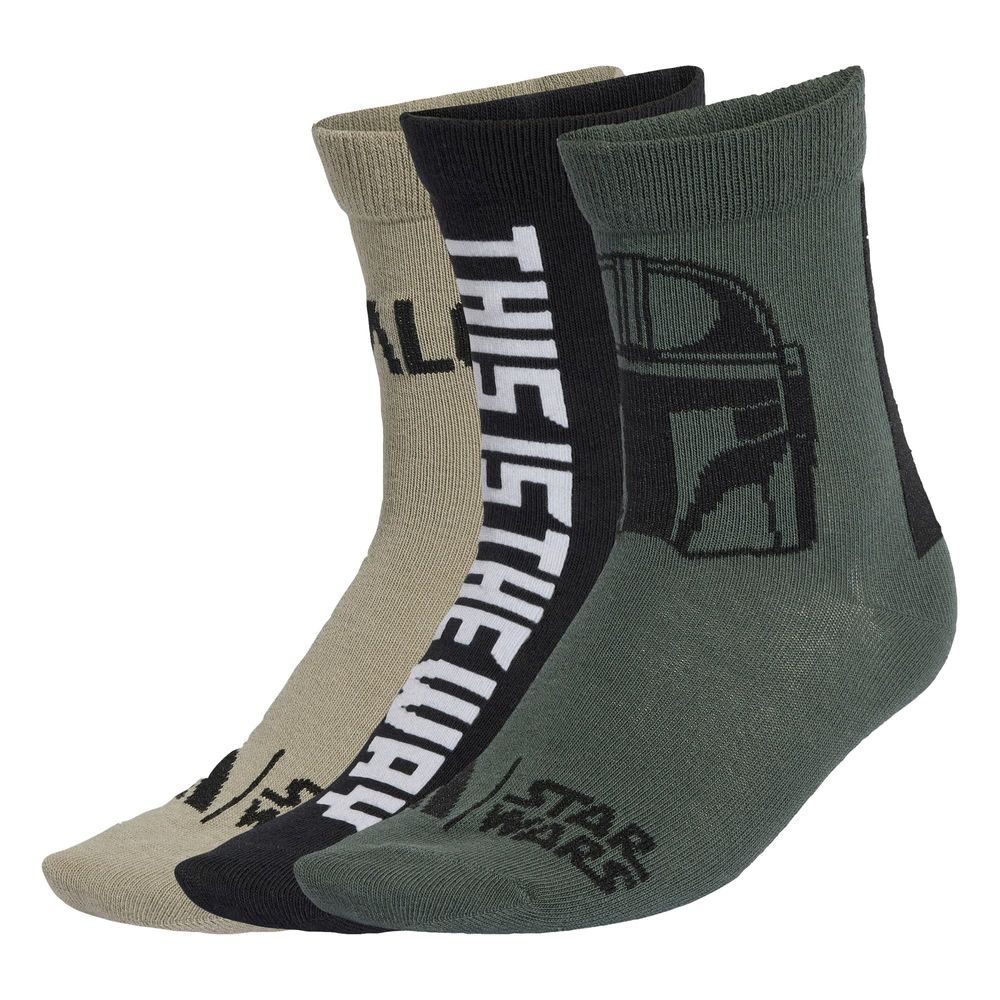 Foto 2 pulgar | Calcetines Star Wars Mandalorian (adolescentes) Adidas Negro Niños