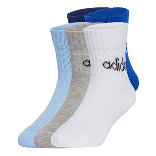 Foto 1 | Calcetines Lineales Al Tobillo 5 Pares Para Niños Adidas Azul Niños