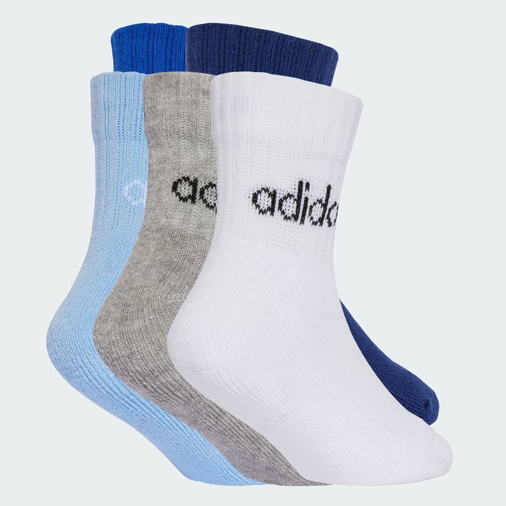 Foto 2 | Calcetines Lineales Al Tobillo 5 Pares Para Niños Adidas Azul Niños