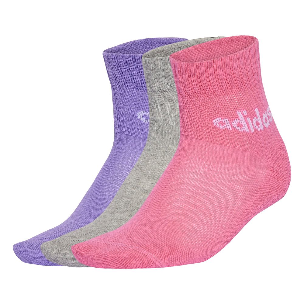Foto 1 | Calcetines Lineales Al Tobillo 5 Pares Para Niños Adidas Rosa Niños