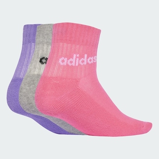 Foto 2 | Calcetines Lineales Al Tobillo 5 Pares Para Niños Adidas Rosa Niños