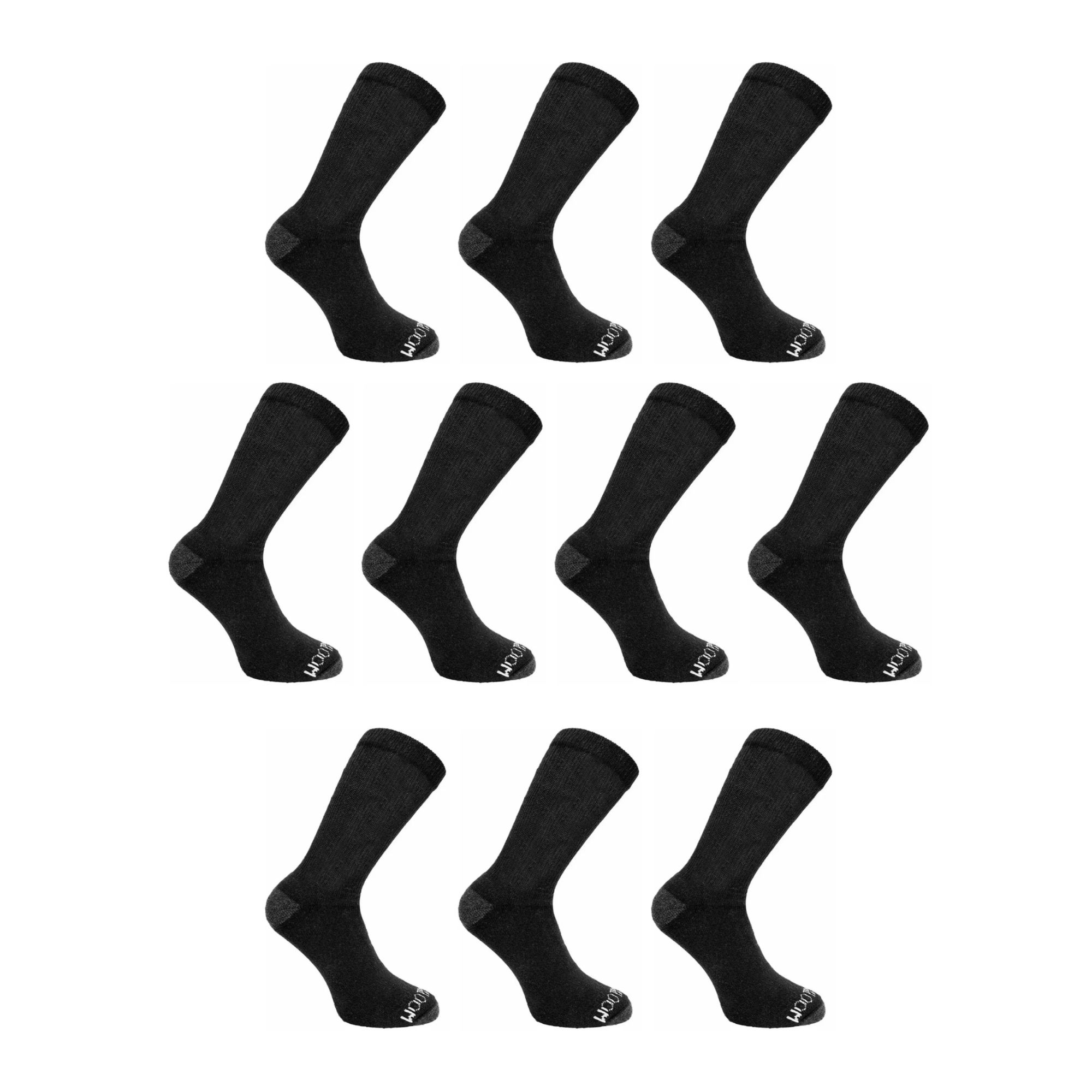 Foto 3 pulgar | 10 Pares De Calceta Para Niño, Fruit Of The Loom, Talla Grande, Color Negro Con Oxford