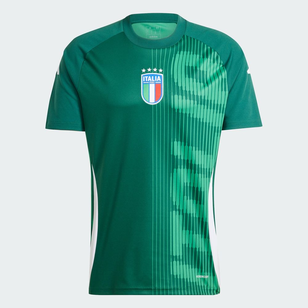 Foto 5 pulgar | Jersey Prepartido Italia Adidas Verde Hombre