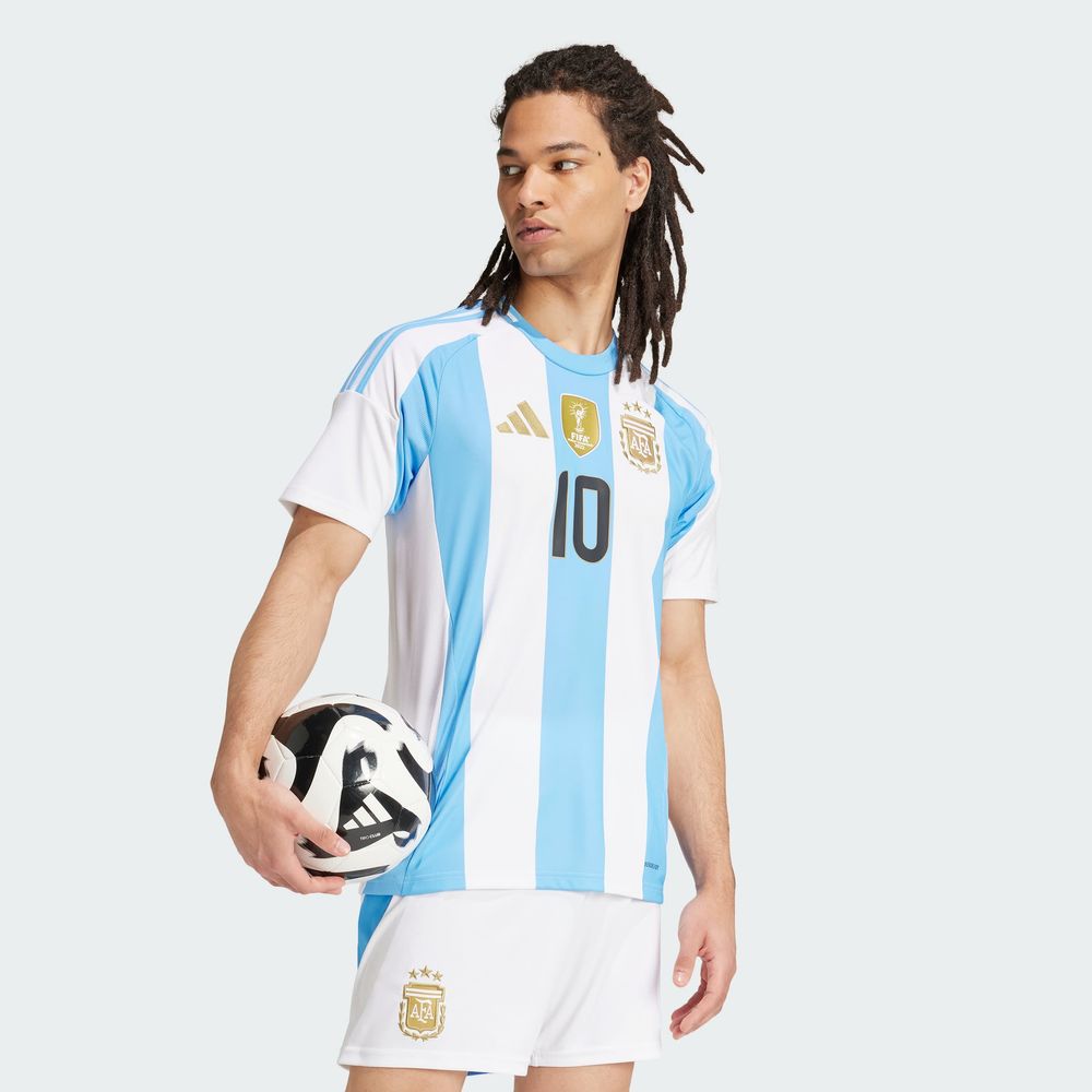 Foto 8 pulgar | Jersey Uniforme Local Argentina 24 Messi Adidas Blanco Hombre