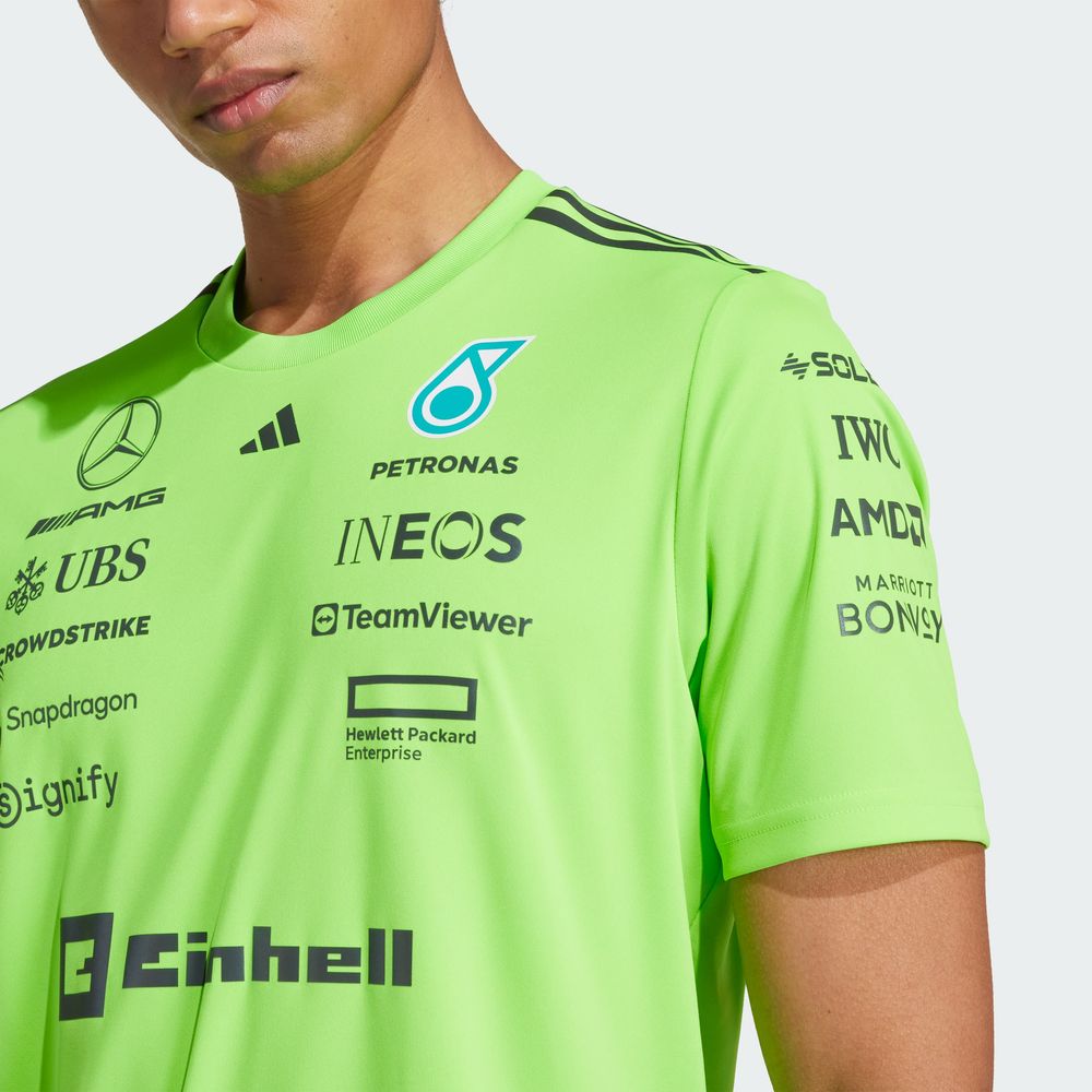 Foto 5 pulgar | Playera Set-up Mercedes - Amg Petronas F1 Team Adidas Verde Hombre