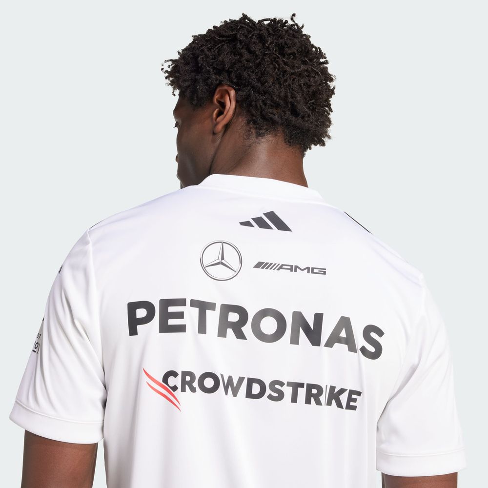 Foto 6 pulgar | Playera Oficial Blanca De Piloto Mercedes - Amg Petronas F1 Team Adidas Blanco Hombre